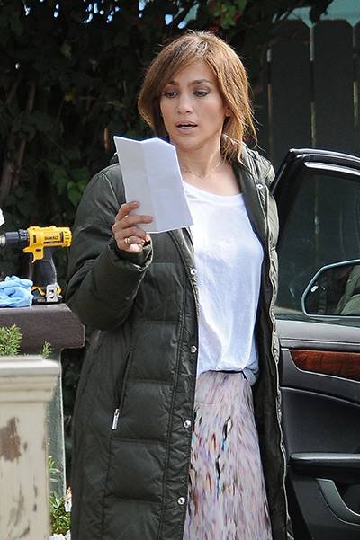 Jennifer Lopez seen filming her latest movie "The Boy Next Door" in Los Angeles, CA on Sunday 112413