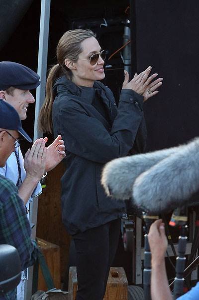 Pax visits mother Angelina Jolie while she films 'Unbroken' in Sydney