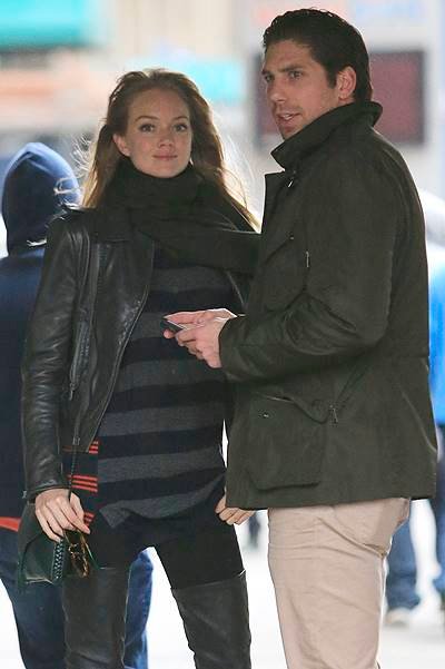 Lindsay Ellingson seen outside Madison Square Garden with her boyfriend Sean Clayton in New York City