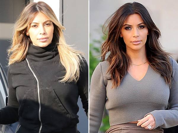 Kim Kardashian get her hair done, showing off her curves  Pt 2