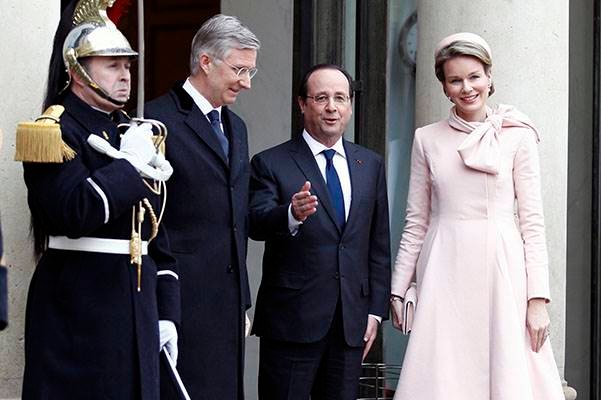 King Philippe of Belgium and Queen Mathilde Of Belgium On A One Day Official Visit In Paris