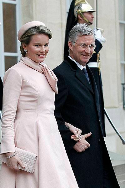 King Philippe of Belgium and Queen Mathilde Of Belgium On A One Day Official Visit In Paris