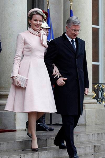 King Philippe of Belgium and Queen Mathilde Of Belgium On A One Day Official Visit In Paris