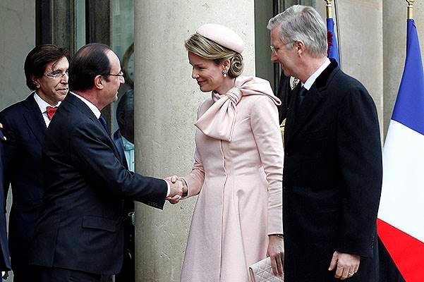 King Philippe of Belgium and Queen Mathilde Of Belgium On A One Day Official Visit In Paris