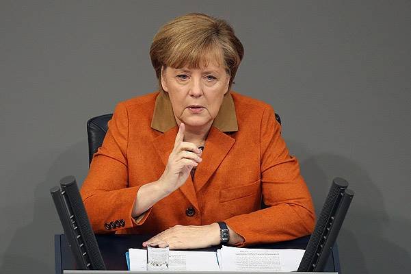 Merkel Gives Government Declaration At Bundestag