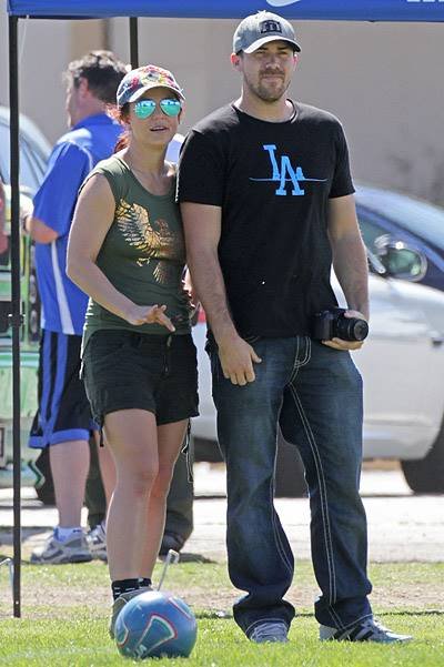 Britney Spears and David Lucado attend Jayden's soccer game in LA