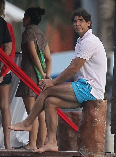 Spanish tennis star, Rafael Nadal goes diving in the Cancun sea