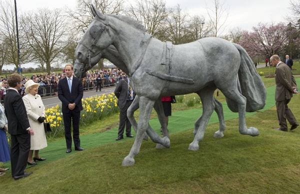 The Queen, Duke Of Edinburgh & Duke Of Cambridge Attend The Windsor Greys Statue Unveiling