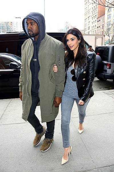 Kim Kardashian and Kanye West out and about in New York City