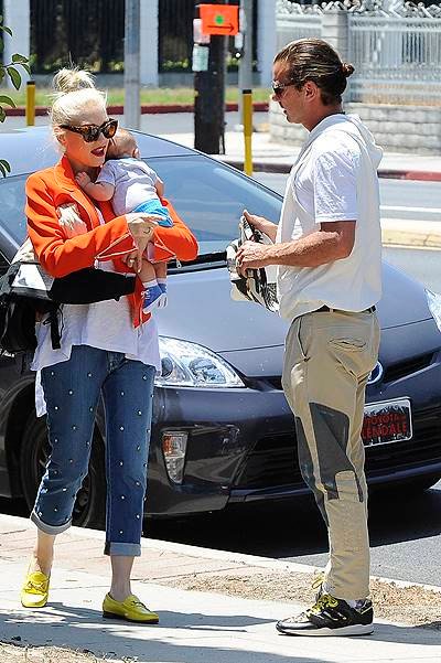 Gwen Stefani takes baby Apollo to the park with Gavin Rossdale in Los Angeles, CA