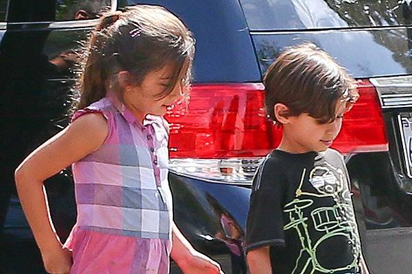 *EXCLUSIVE* Maximilian David Muniz has a playdate with a mystery girl