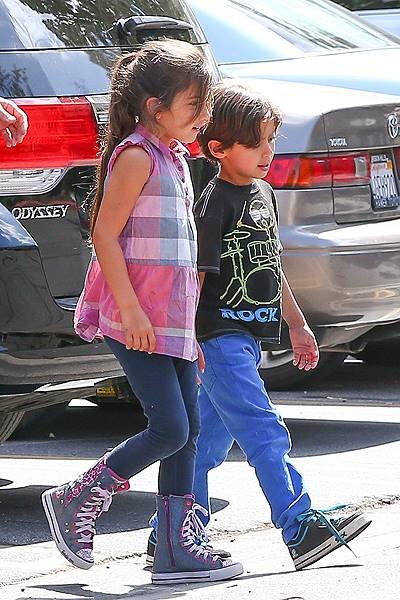 *EXCLUSIVE* Maximilian David Muniz has a playdate with a mystery girl