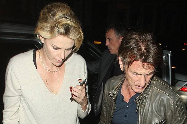 Sean Penn and Charlize Theron return to their London Hotel