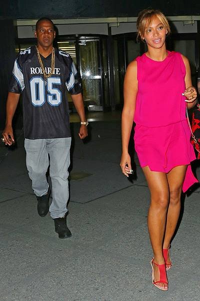 Jay-Z and Beyonce are all smiles when out and about in NYC