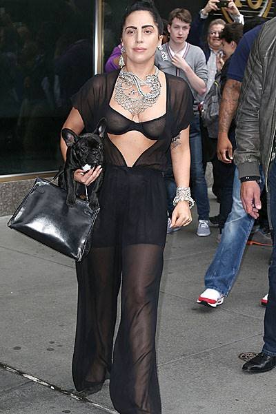 Lady Gaga leaving her hotel in New York City