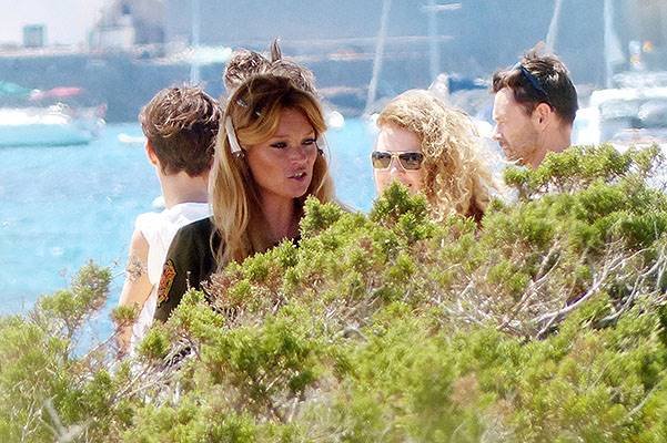 UK top model Kate Moss, during a shoot in Ibiza