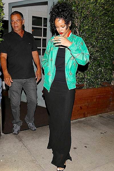 Rihanna takes her father for dinner at Giorgio Baldi restaurant after BET Awards