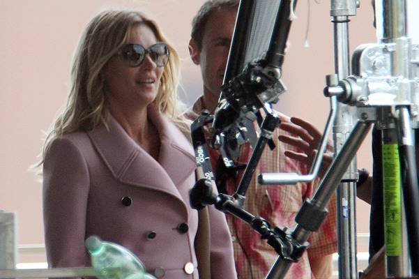 EXCLUSIVE: Kate Moss filming a commercial in Rome