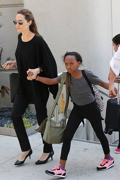 Brad Pitt and Angelina Jolie at LAX