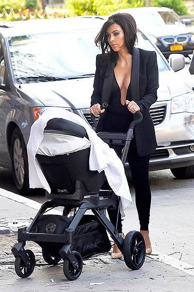 Kim Kardashian shows off her "Girls" in NYC
