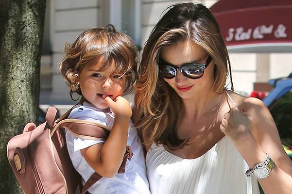 Miranda Kerr and Flynn are joined at the hip after breakfast