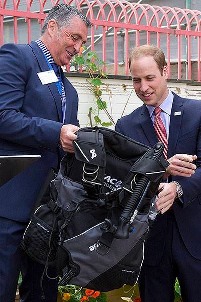 The Prince Of Wales And Duke Of Cambridge Attend A Reception To Mark The Handover Of The British Sub-Aqua Club Presidency