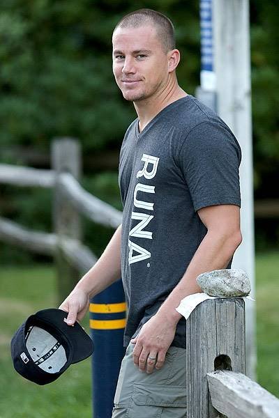 *EXCLUSIVE* Channing Tatum takes his dog and his newly shaved head for a hike **NO Canada**