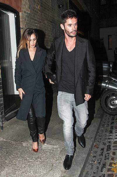 Cheryl Cole and Jean-Bernard Fernandez-Versini pictured leaving the Chiltern Firehouse club via the back door, London, UK