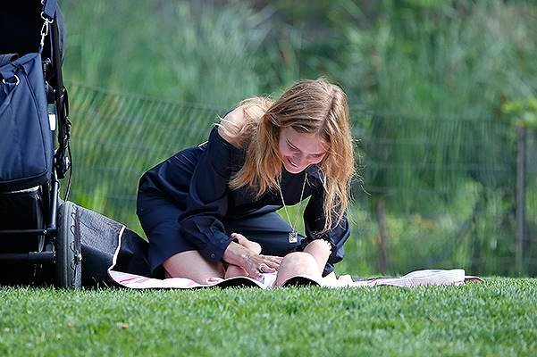 EXCLUSIVE: Natalia Vodianova brings newborn son Maxim to Central Park in New York City