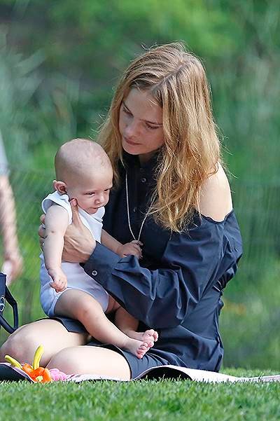 EXCLUSIVE: Natalia Vodianova brings newborn son Maxim to Central Park in New York City