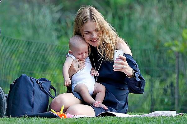 EXCLUSIVE: Natalia Vodianova brings newborn son Maxim to Central Park in New York City