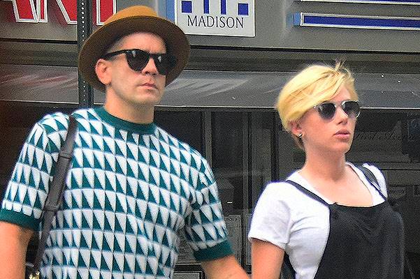 Scarlett Johansson and Romain Dauriac hold hands while out in New York City