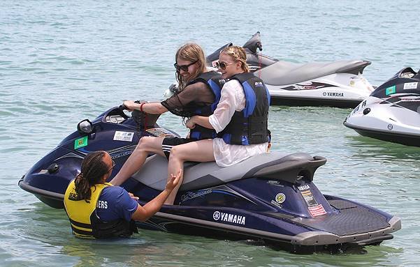 Actress Chloe Grace Moretz and her brother go jet skiing in Miami Beach together