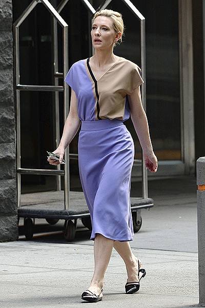Cate Blanchett goes out for a walk in Midtown Manhattan