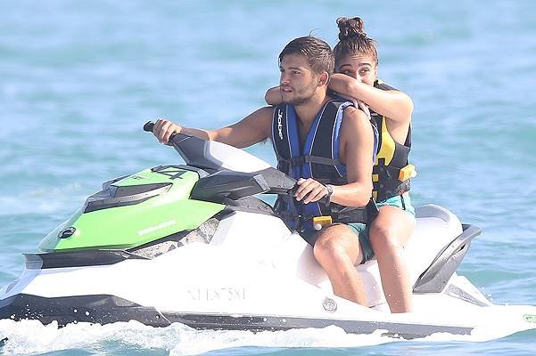 Lourdes, Rocco and Timon Steffens enjoy water sports