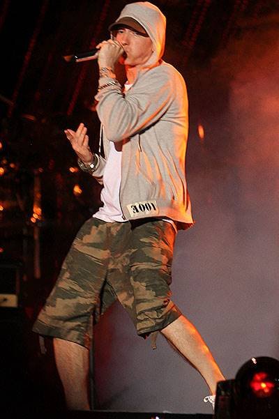 EXCLUSIVE: Eminem and Rihanna perform together on opening night of the Monster Tour at the Rose Bowl in Pasadena, CA