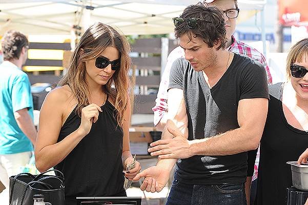 Nikki Reed and Ian Somerhalder shop for Pomegranate Kombuche Featuring: Nikki Reed,Ian Somerhalder Where: Los Angeles, California, United States When: 17 Aug 2014 Credit: WENN.com