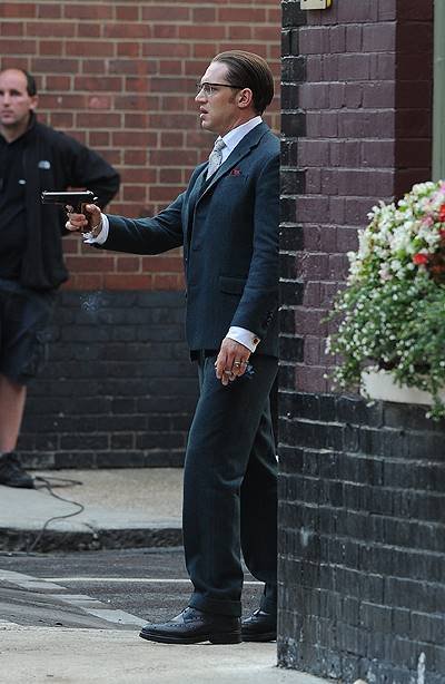 Filming takes place on the set of upcoming Kray Twins biopic 'Legend' on location in East London Featuring: Tom Hardy Where: London, United Kingdom When: 15 Aug 2014 Credit: Karl Piper/WENN