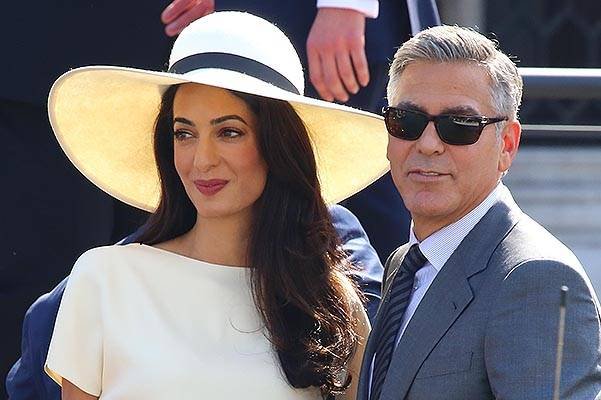 George Clooney and Amal Alamuddin in Venice