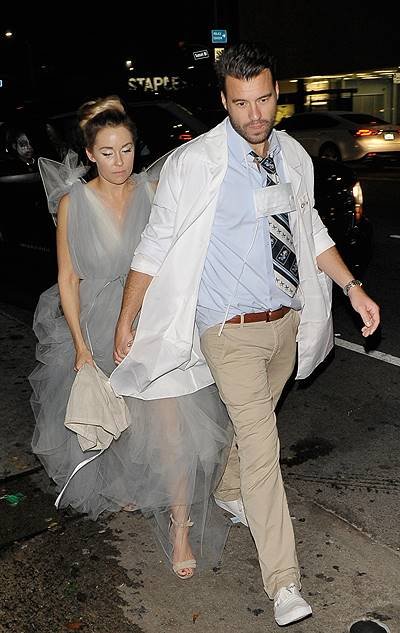 Lauren Conrad and William Tell at the Matthew Morrison Halloween party