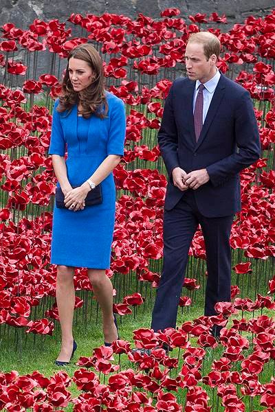 Royals Visit Tower Of London Ceramic Poppy Installation