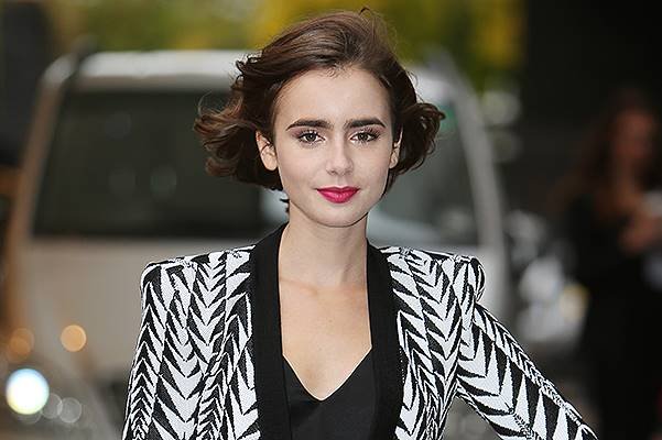 Lily Collins outside the ITV studios today Featuring: Lily Collins Where: London, United Kingdom When: 06 Oct 2014 Credit: Rocky/WENN.com