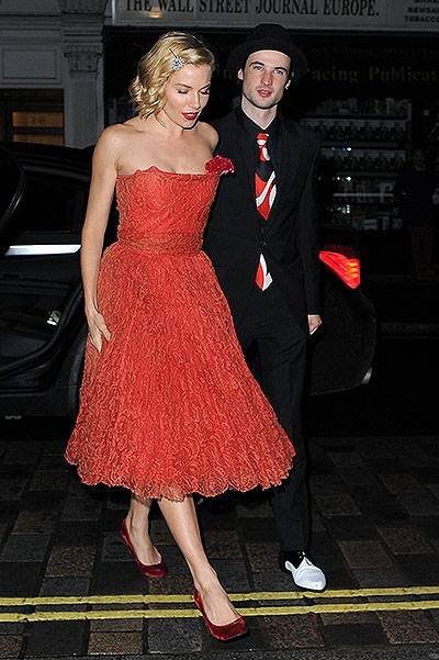 Mario Testino 60th Birthday Bash at the Chiltern Firehouse restaurant Featuring: Sienna Miller,Tom Sturridge Where: London, United Kingdom When: 29 Oct 2014 Credit: WENN.com