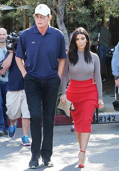Kim Kardashian leaves Fred Segal and goes to Little Next Door with Bruce Jenner