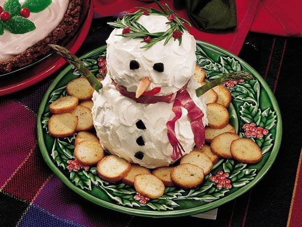 новогодний салат снеговик
